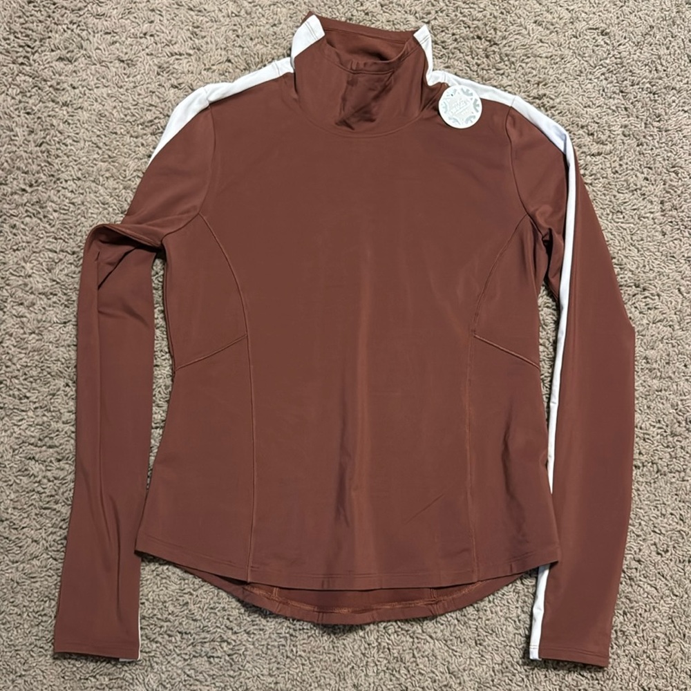 NWT Calia cold weather turtleneck w/thumbholes in Rocky Mountain Brown, sz L
